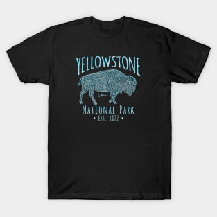 Yellowstone National Park Walking Bison T-Shirt